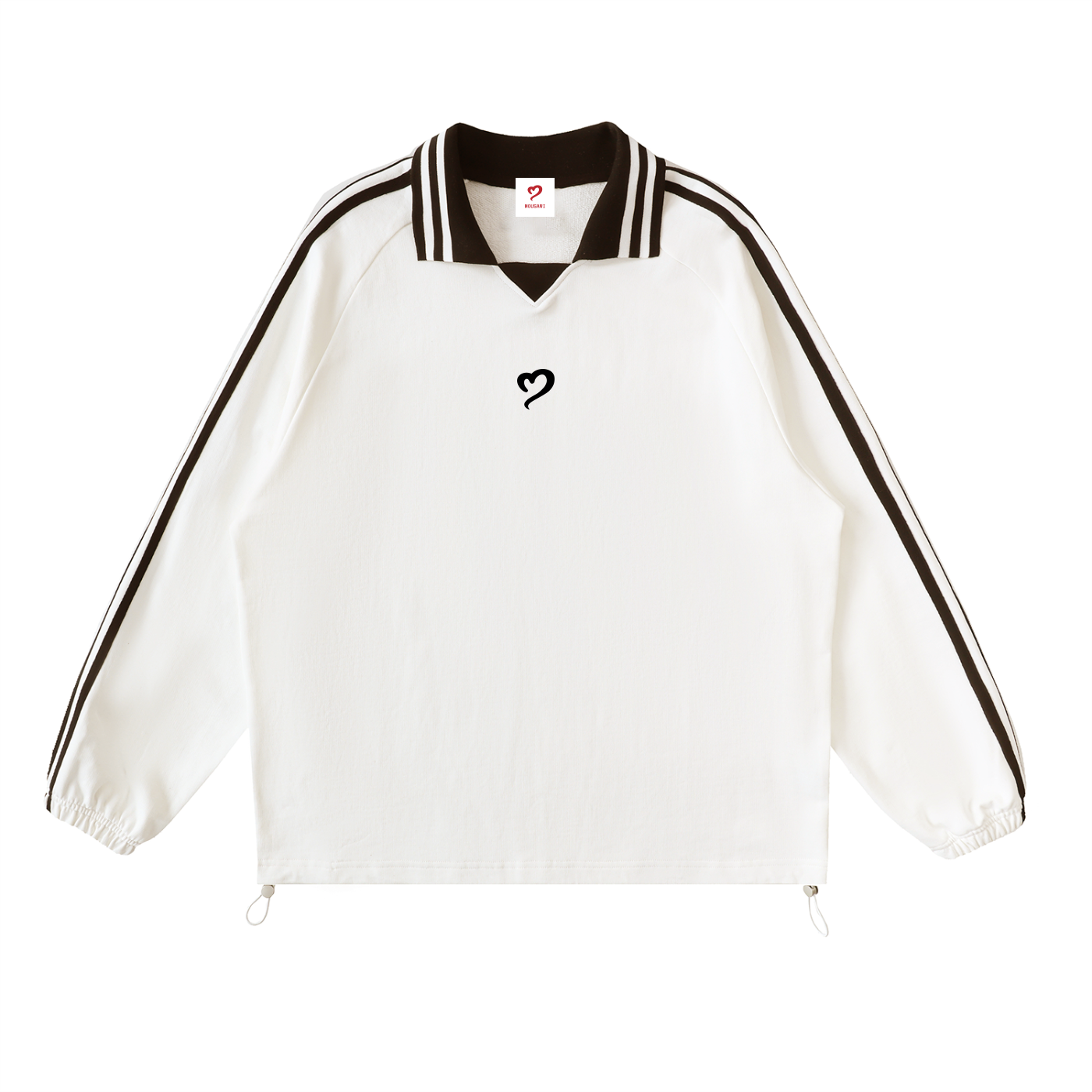 White Contrast Pullover