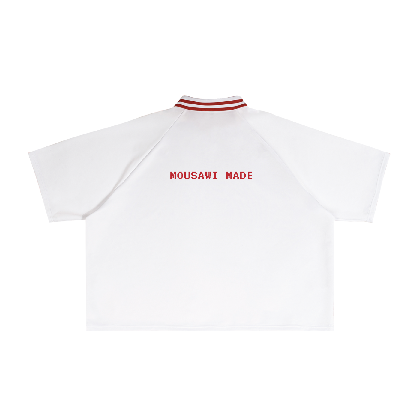 White Contrast Collar Tee