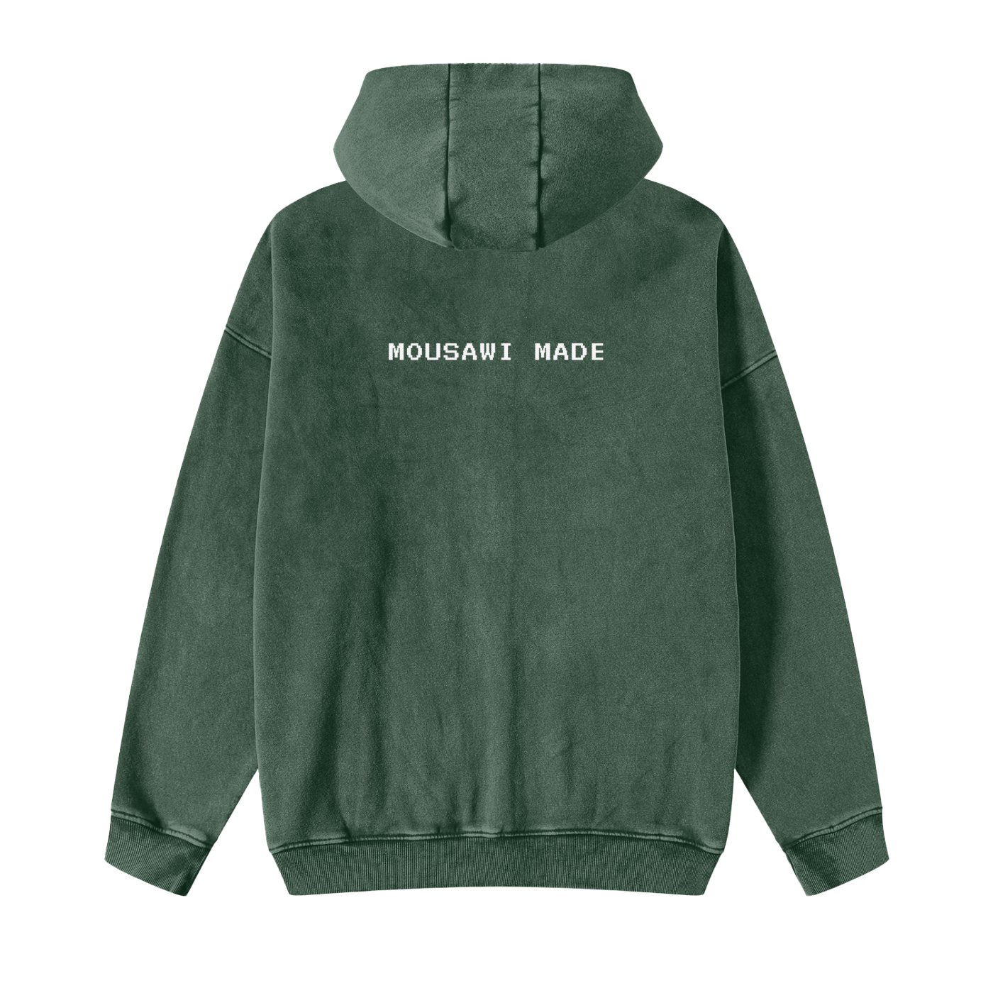 Washed Green Zip Hoodie