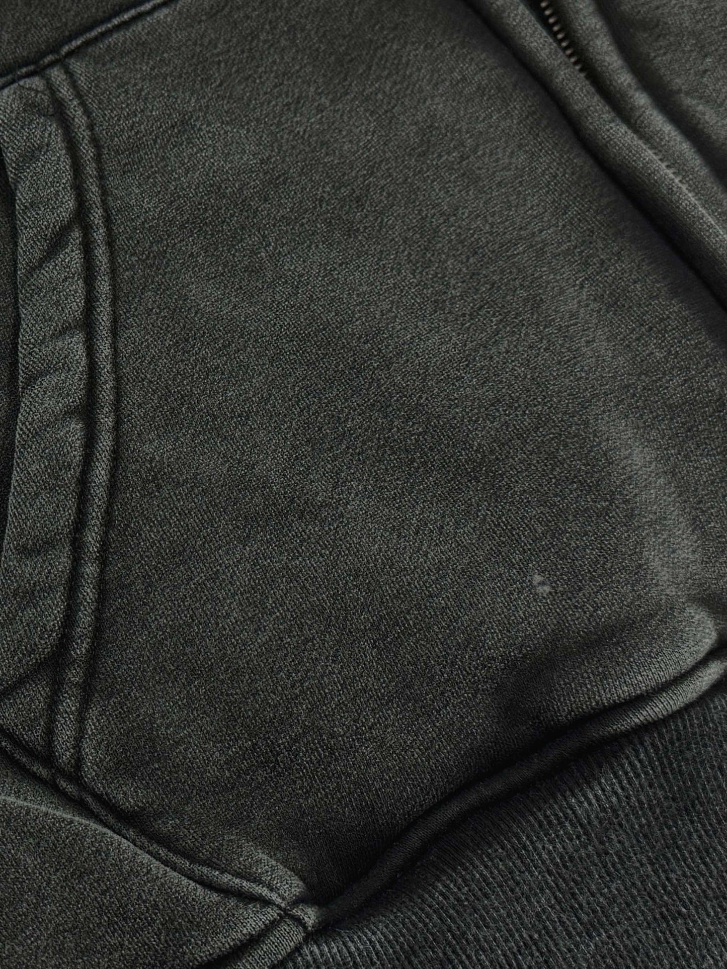 Washed Black Zip Hoodie