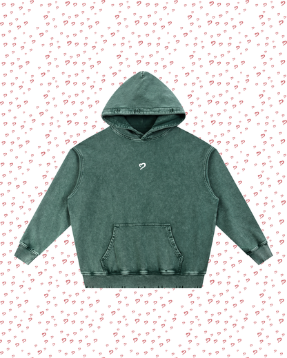 Snow Wash Green Hoodie