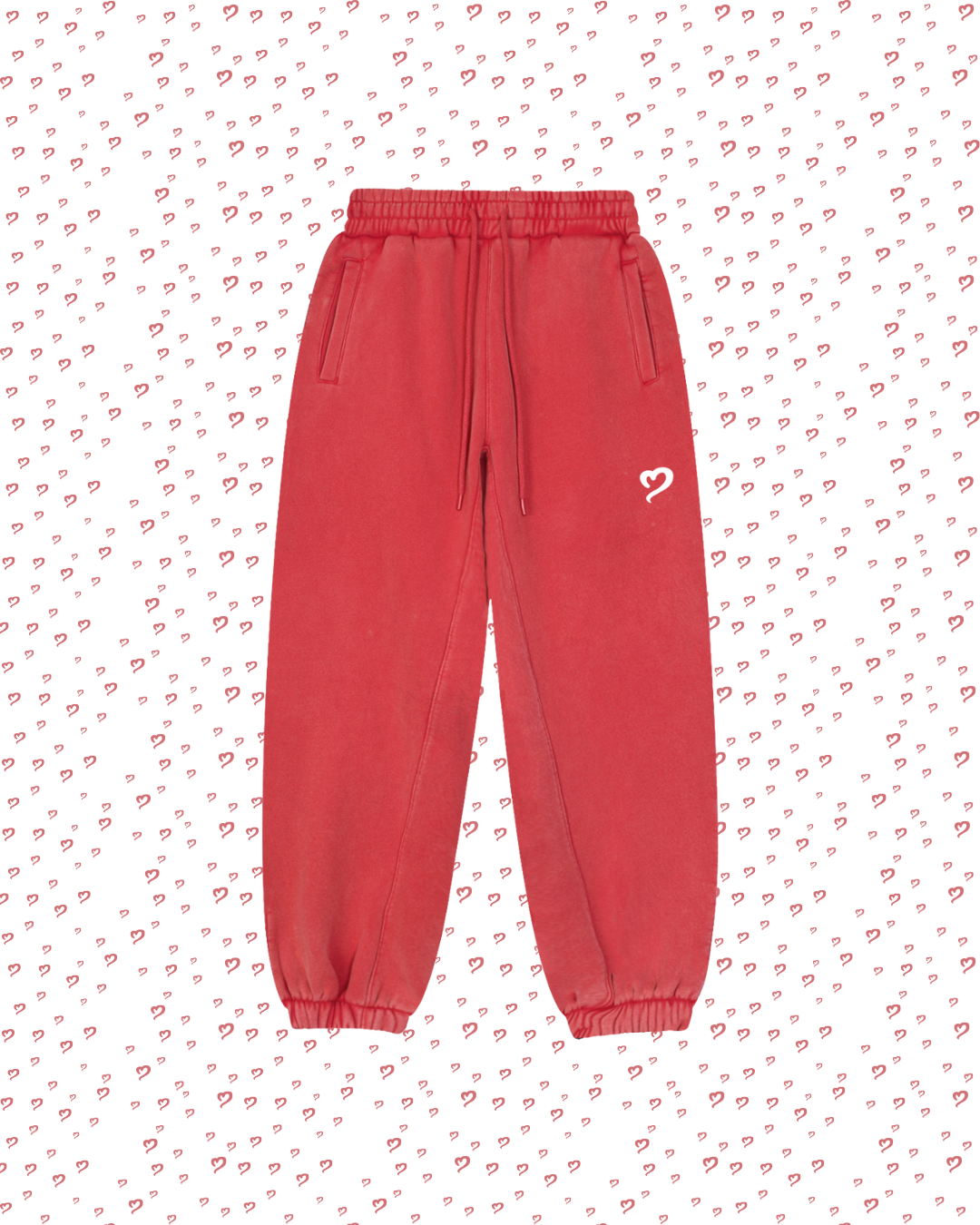 Washed Red Sweatpants