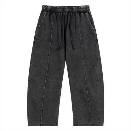 Washed Black Drawstring Pants