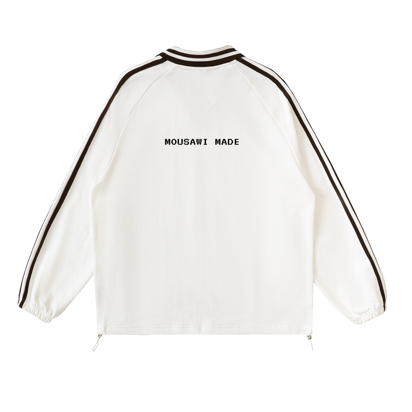 White Contrast Pullover