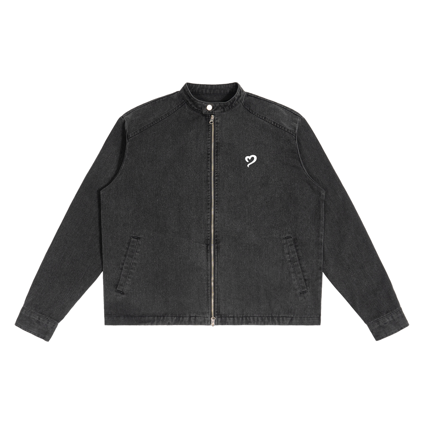 Washed Black Denim Jacket