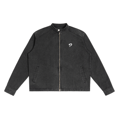 Washed Black Denim Jacket