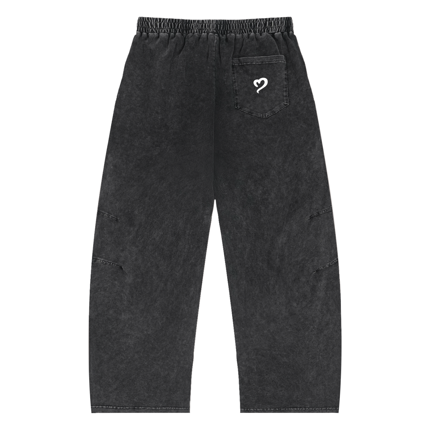 Washed Black Drawstring Pants