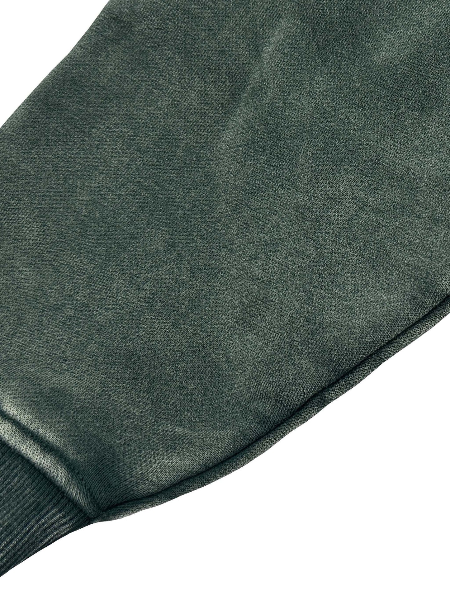 Washed Green Zip Hoodie