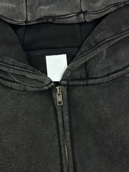 Washed Black Zip Hoodie