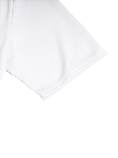 White Contrast Collar Tee