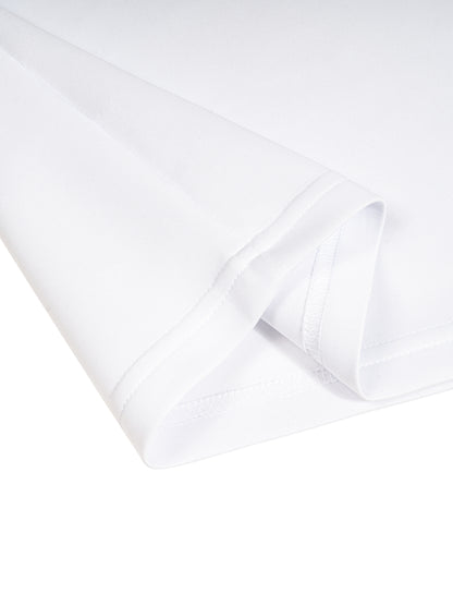 White Contrast Collar Tee