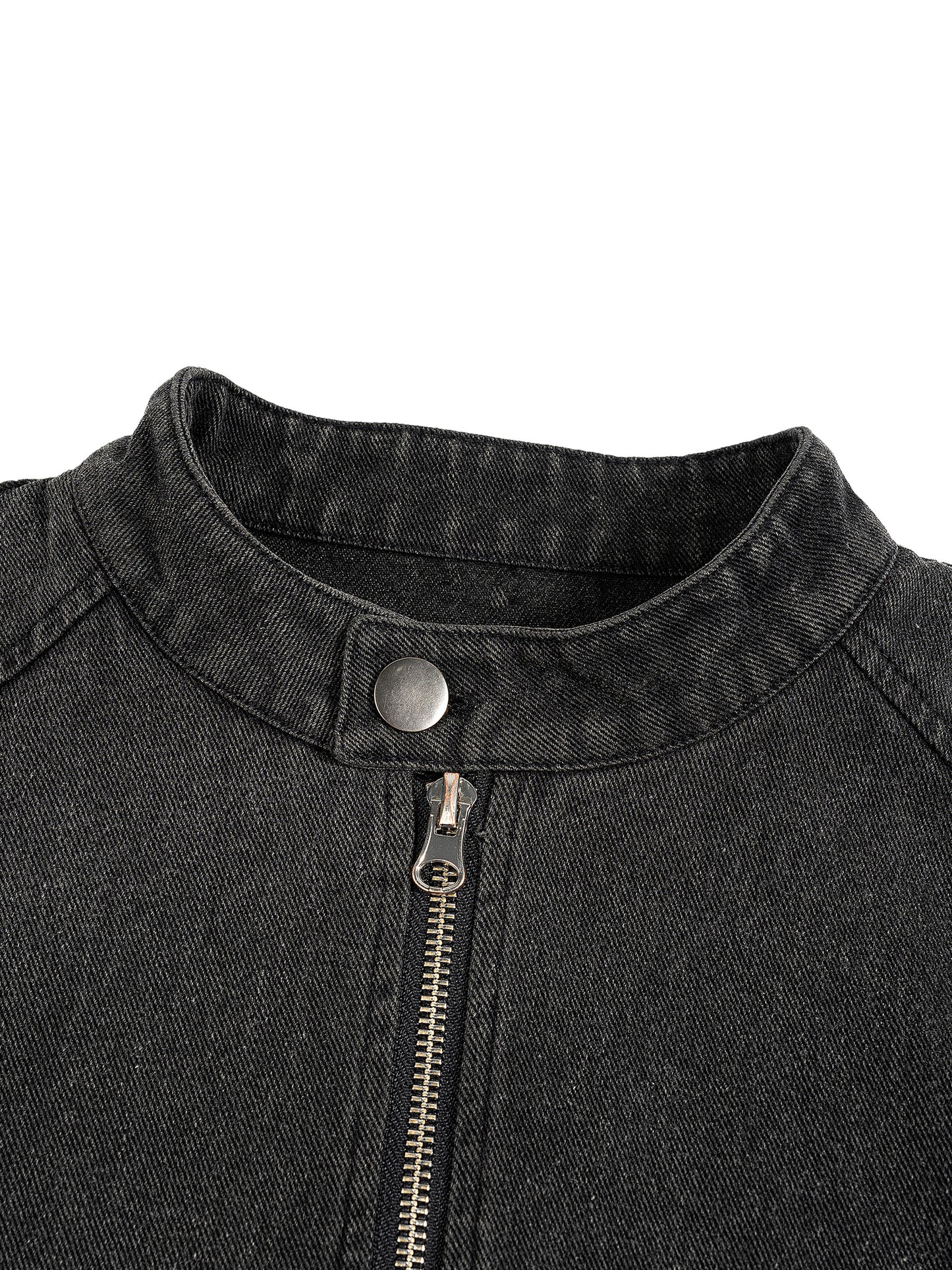Washed Black Denim Jacket