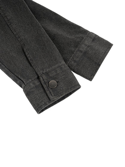 Washed Black Denim Jacket