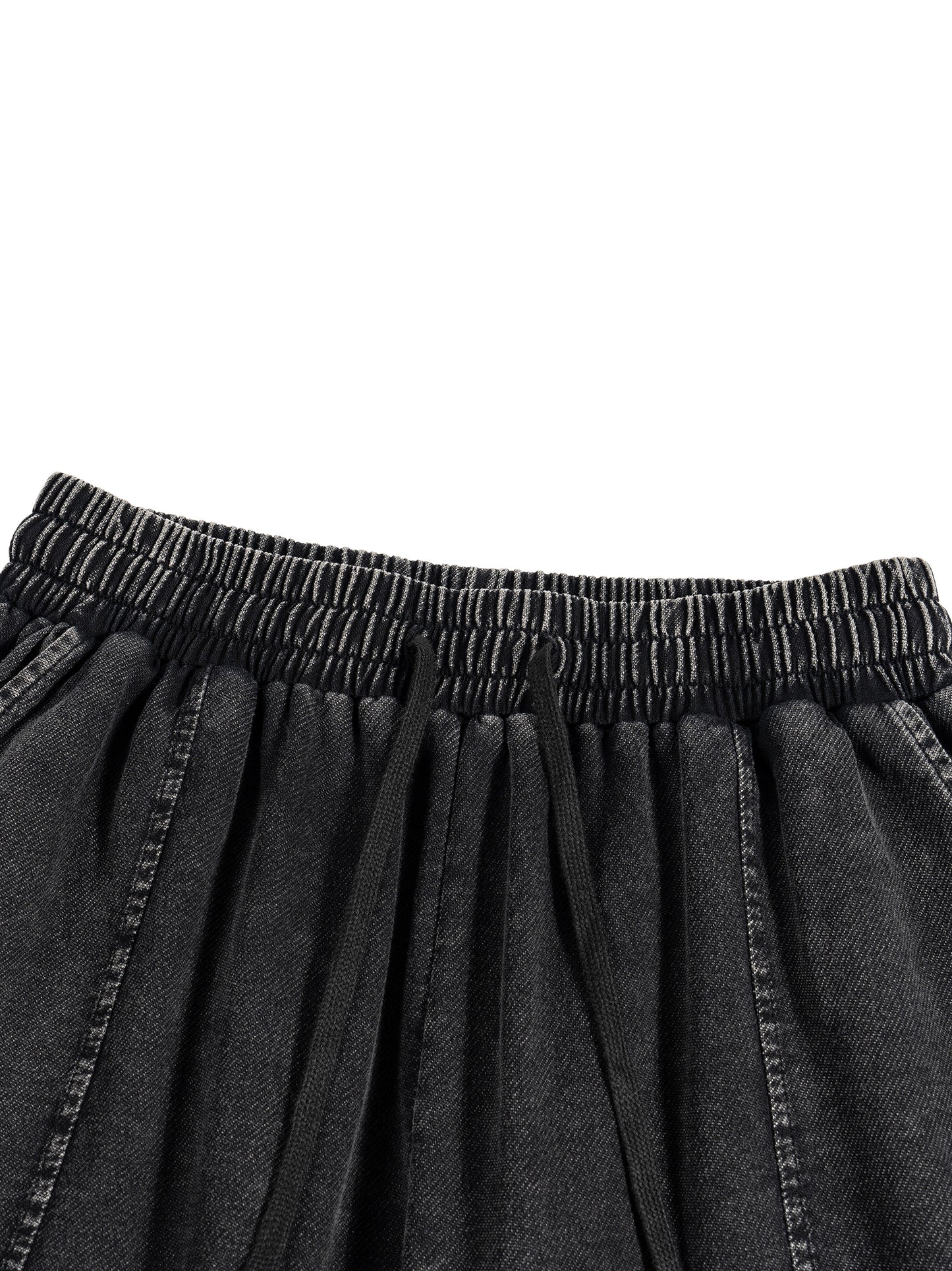 Washed Black Drawstring Pants