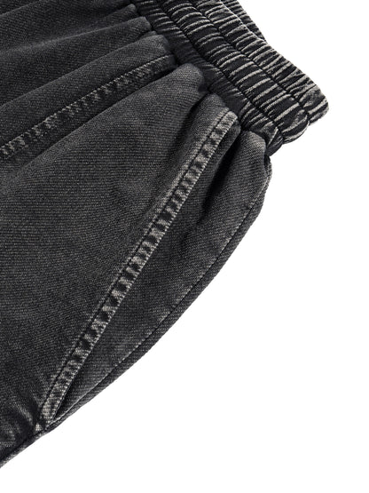 Washed Black Drawstring Pants